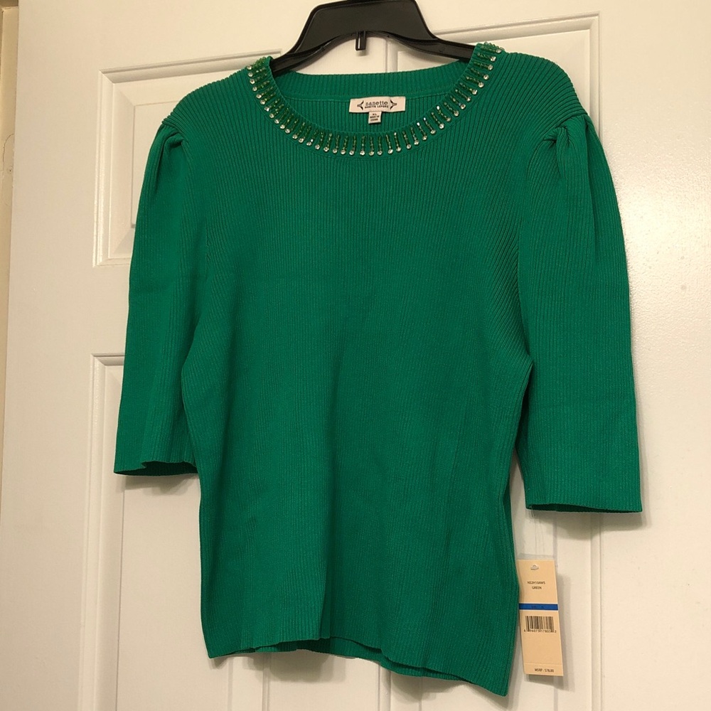 Nanette Lepore Green Short Sleeve Top